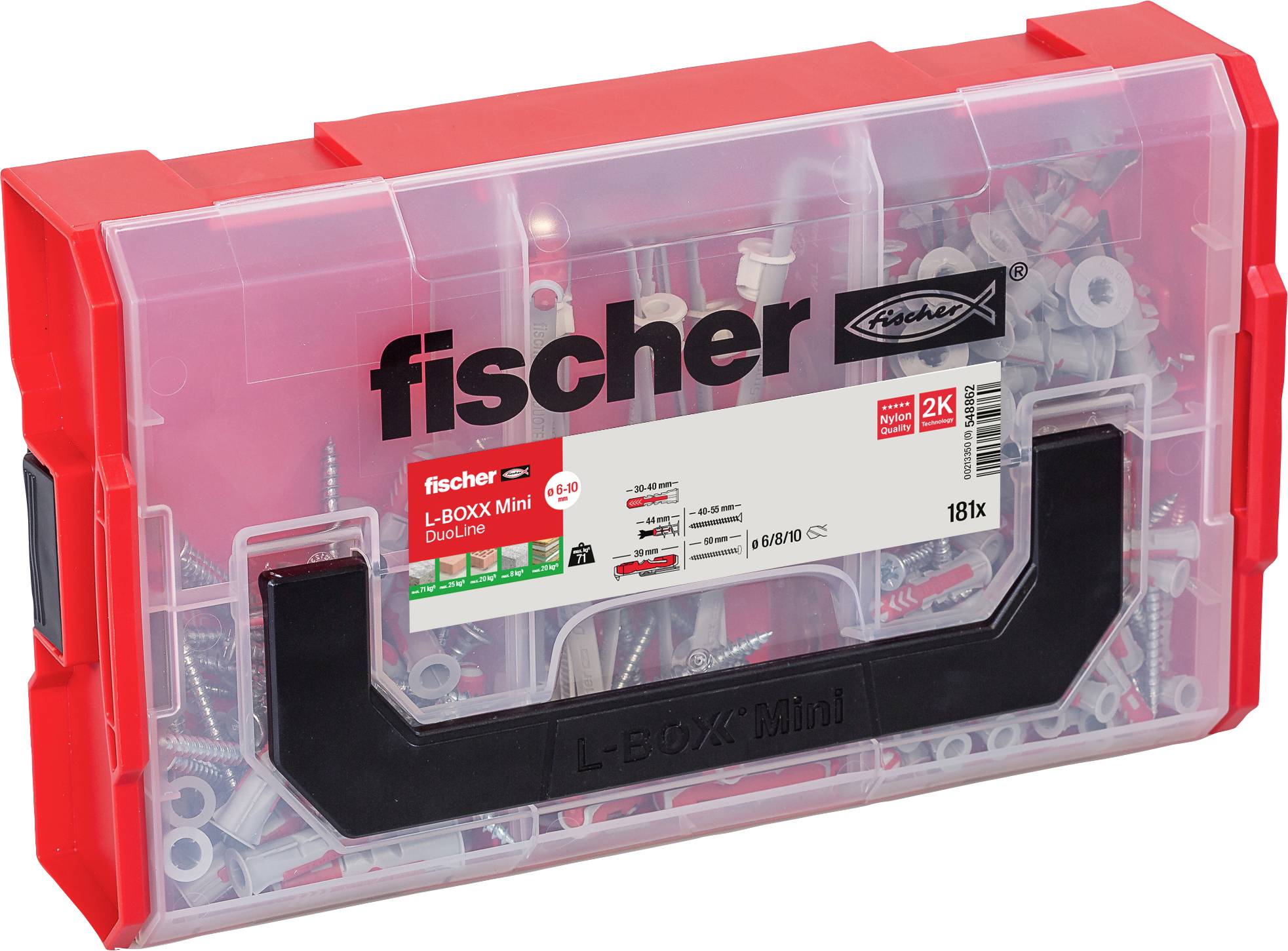 Fischer 548862 FIXtainer DUO-Line Коробка з асортиментом дюбелів 1 шт.