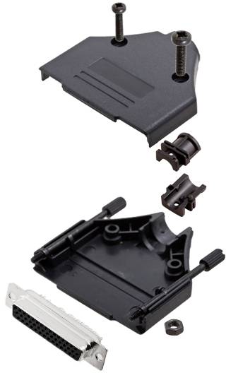 TRU COMPONENTS 7708460 Zestaw listew żeńskich D-Sub TCDTPKP25HDS44K, rzędy: 3, styki: 44, 180 °, 1 szt.