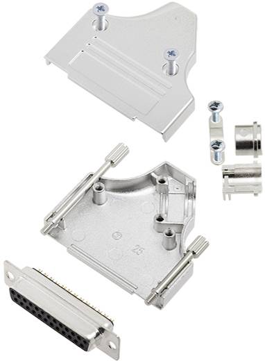 TRU COMPONENTS 7708492 Zestaw listew żeńskich D-Sub TCMHDM3525DBSK, rzędy: 2, styki: 25, 35 °, 1 szt.