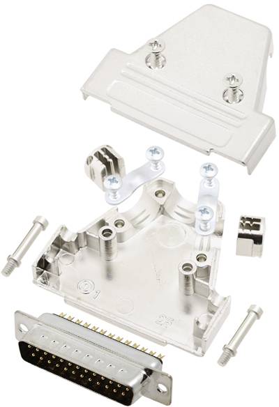 TRU COMPONENTS 7708540 Zestaw listew męskich D-Sub TCTRIM25DBPK, rzędy: 2, styki: 25, 180 °, 1 szt.