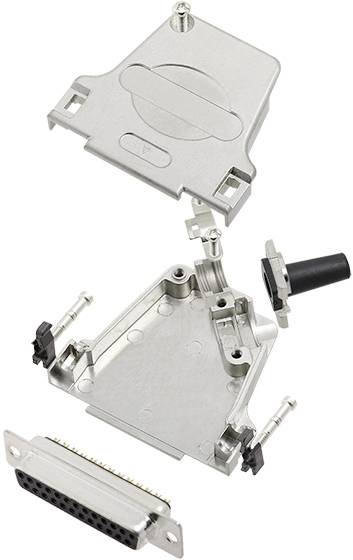 TRU COMPONENTS 7708544 Zestaw listew żeńskich D-Sub TCD45ZF25DBSK, rzędy: 2, styki: 25, 45 °, 1 szt.