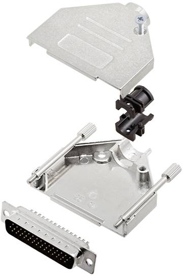 TRU COMPONENTS 7708548 Zestaw listew męskich D-Sub TCDTZK25HDP44K, rzędy: 3, styki: 44, 180 °, 1 szt.