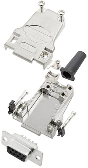 TRU COMPONENTS 7708692 Zestaw listew żeńskich D-Sub TCDTZF09DBSK, rzędy: 2, styki: 9, 180 °, 1 szt.