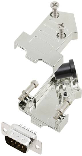 TRU COMPONENTS 7708776 Zestaw listew męskich D-Sub TCD45NT09MDBPK, rzędy: 2, styki: 9, 45 °, 1 szt.