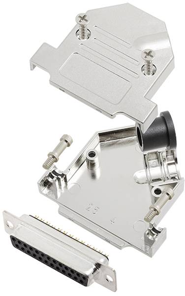 TRU COMPONENTS 7708808 Zestaw listew żeńskich D-Sub TCD45NT25MDBSK, rzędy: 2, styki: 25, 45 °, 1 szt.