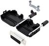 TRU COMPONENTS 7708824 Zestaw listew żeńskich D-Sub TCDPPK15BKDMSK, rzędy: 2, styki: 15, 180 °, 1 szt.