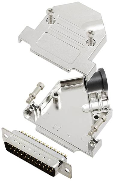 TRU COMPONENTS 7708900 Zestaw listew męskich D-Sub TCD45NT25MDBPK, rzędy: 2, styki: 25, 45 °, 1 szt.