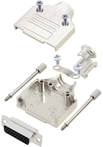 TRU COMPONENTS 7708944 Гніздо D-Sub TCMHDM15HDS26K, ряди: 3, контакти: 26, 180°, 1 шт.