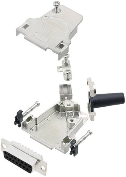 TRU COMPONENTS 7708952 Zestaw listew żeńskich D-Sub TCD45ZF15DBSK, rzędy: 2, styki: 15, 45 °, 1 szt.