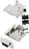 TRU COMPONENTS 7708956 Zestaw listew żeńskich D-Sub TCD45ZK09HDS15K, rzędy: 3, styki: 15, 45 °, 1 szt.
