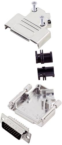 TRU COMPONENTS 7709004 Zestaw listew męskich D-Sub TCD45ZK15HDP26K, rzędy: 3, styki: 26, 45 °, 1 szt.