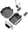 TRU COMPONENTS 7709052K Zestaw listew męskich D-Sub TCDPPK09BKHDP15K, rzędy: 3, styki: 15, 180 °, 1 szt.