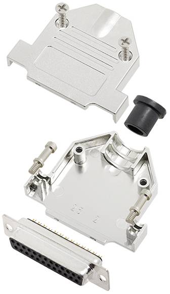 TRU COMPONENTS 7709472 Zestaw listew żeńskich D-Sub TCDTNT25MDBSK, rzędy: 2, styki: 25, 180 °, 1 szt.