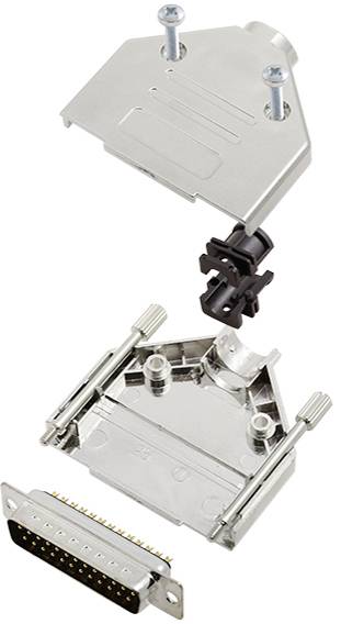 TRU COMPONENTS 7709640 Zestaw listew męskich D-Sub TCDTPKM25DMPK, rzędy: 2, styki: 25, 180 °, 1 szt.