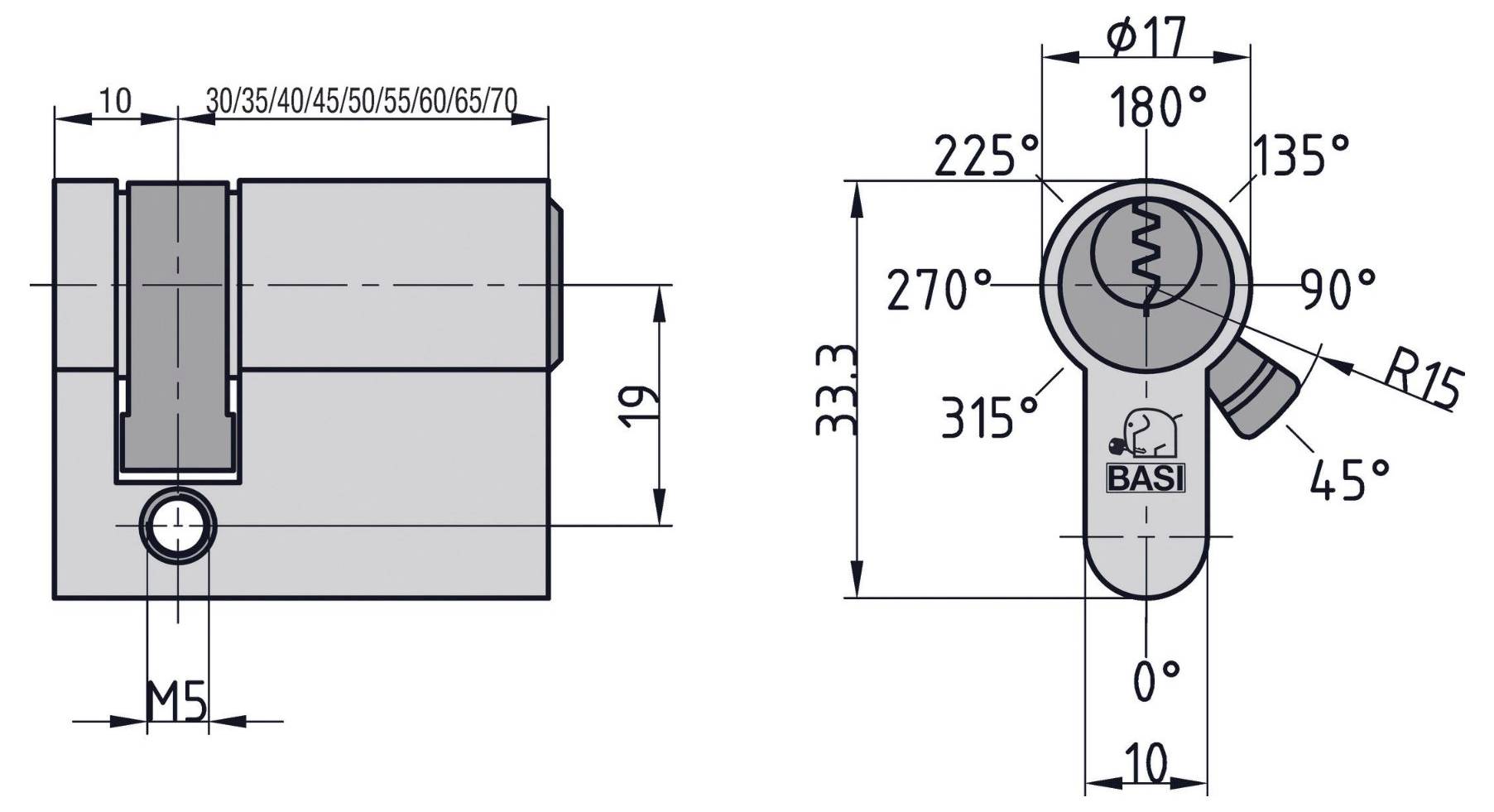 Basi 5021-0025-0034 Półcylinder 10 / 55mm-3
