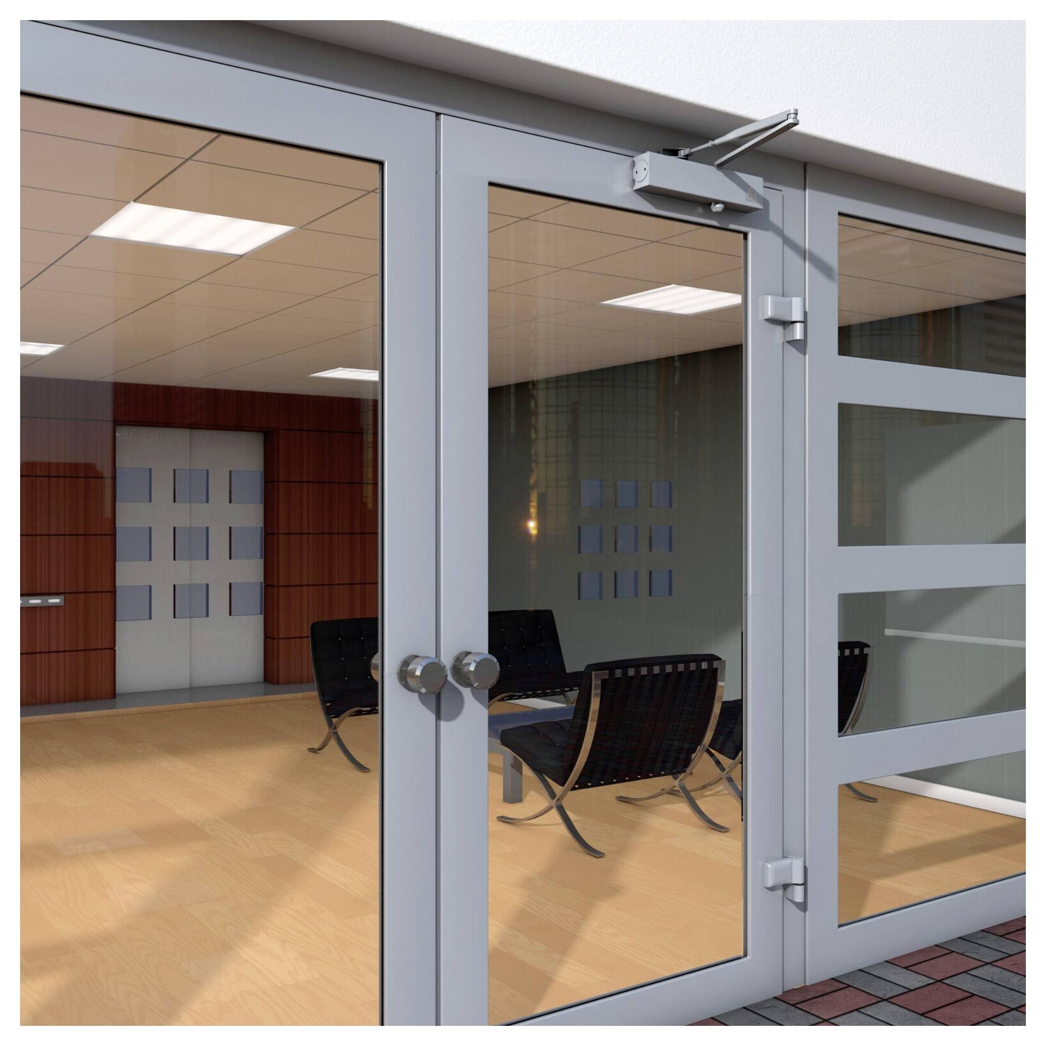 Важіль зачинення дверей Basi 1480-0102 срібний