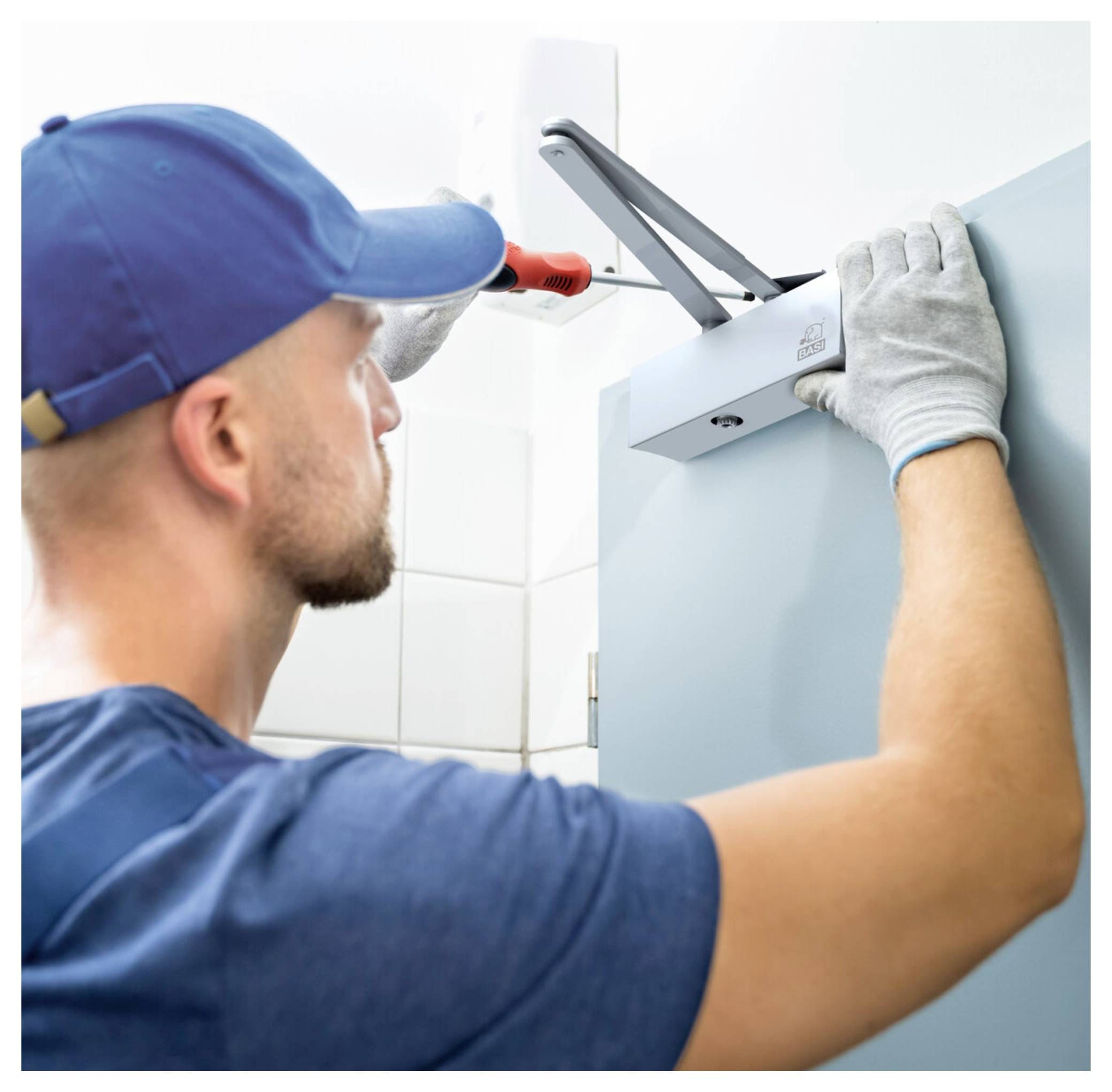 Важіль зачинення дверей Basi 1480-0102 срібний