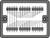 Schemat elektryczny rozdzielnicy z wieloma blokami zaciskowymi dla L1, L2, L3, N i PE, połączonymi przewodami.