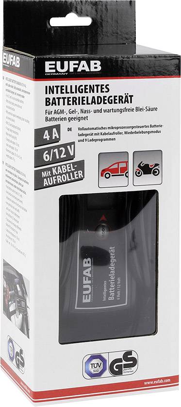 Eufab 16616 Автоматичний випрямляч 6V, 12V 2A 2A, 4A