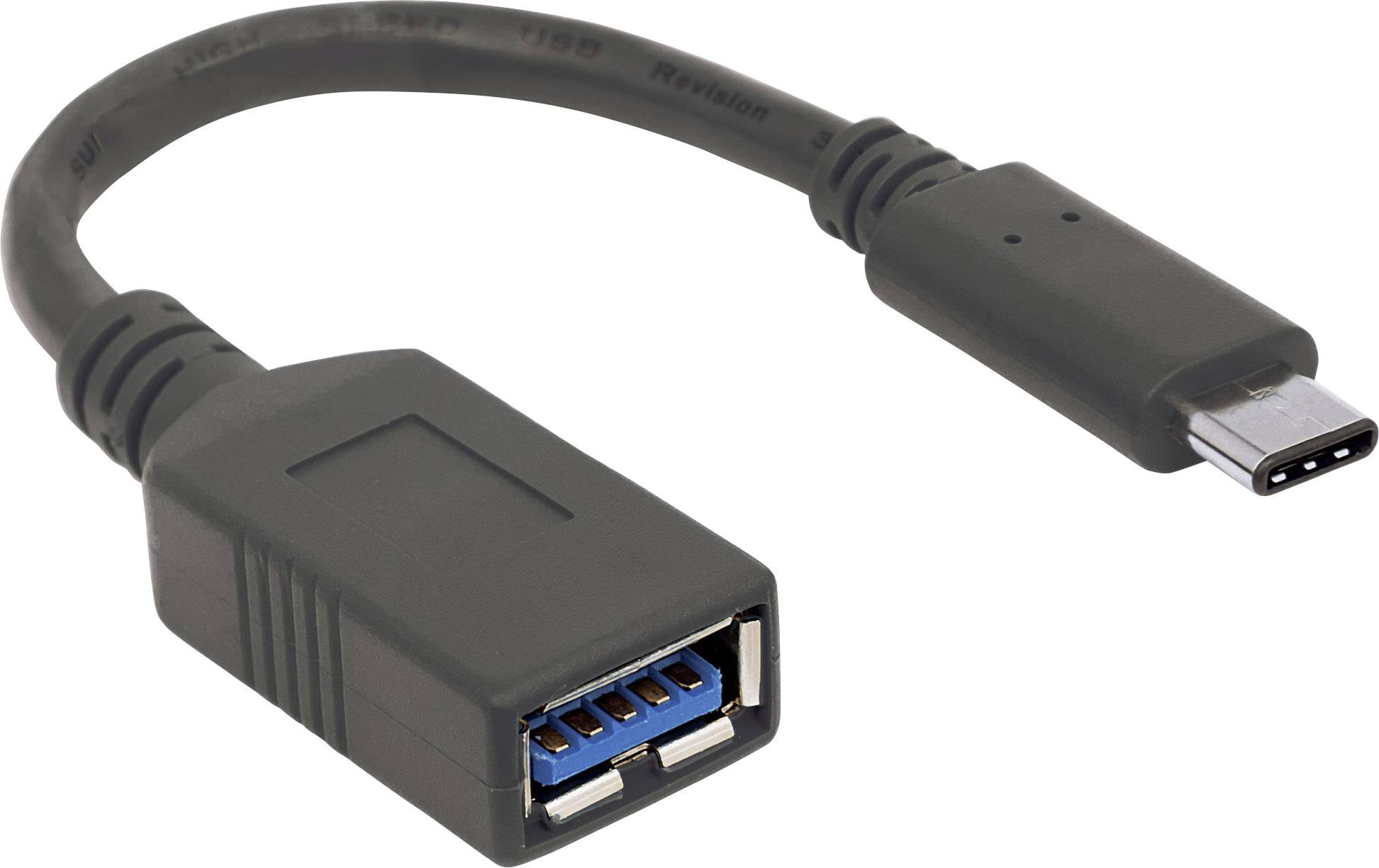 Manhattan Kabel USB USB 3.2 Gen1 Złącze męskie USB-C®, Złącze żeńskie USB-A 0.15 m czarny wtyczka po obu stronach 355285
