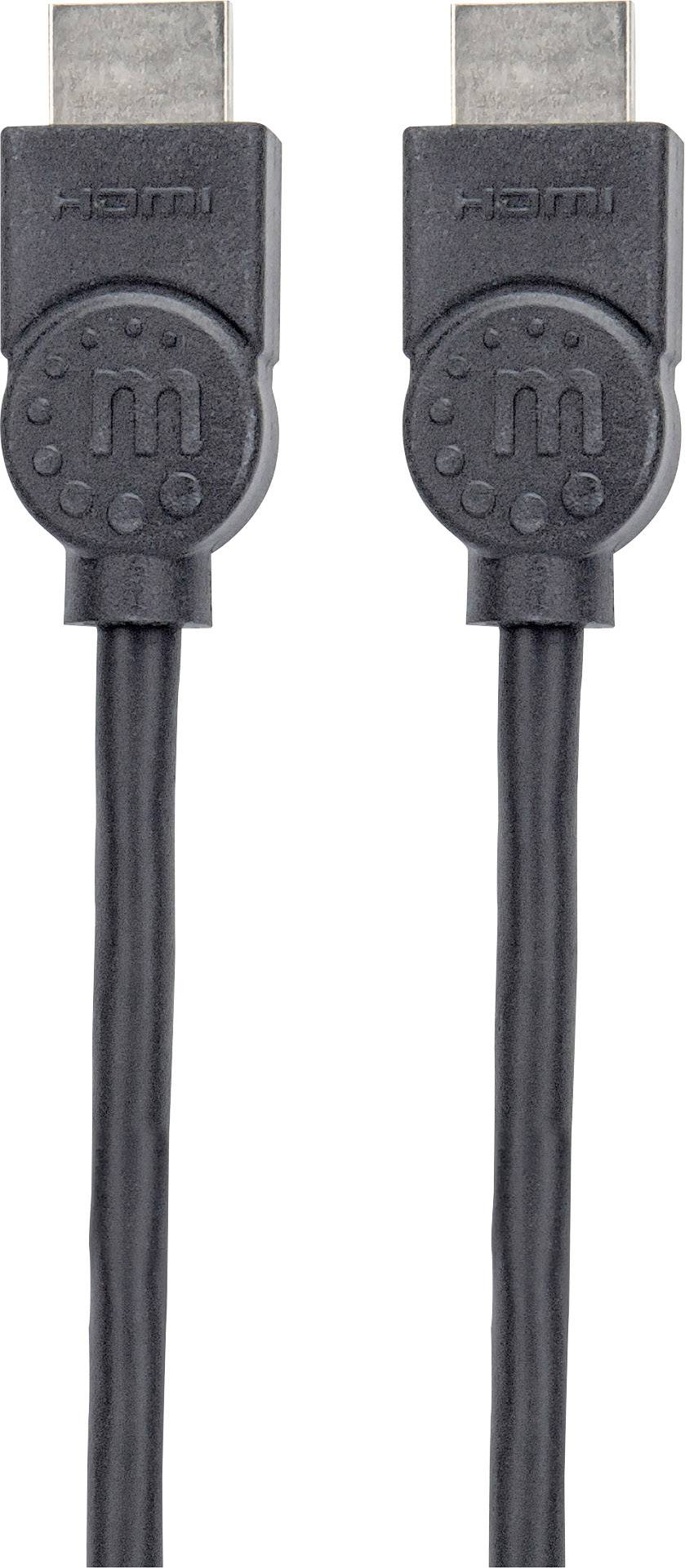 Кабель Manhattan HDMI, штекер HDMI-A, штекер HDMI-A 1,50 м, чорний, 355308, 4K UHD HDMI-кабель
