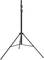 Prosta, czarna statyw o trzech nogach, odpowiednia dla kamer lub sprzętu oświetleniowego.