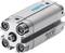 Pneumatyczny cylinder Festo z napisem 'ADVU-12-25-P-A 1565040 pmax=10 bar', srebrna metalowa konstrukcja.