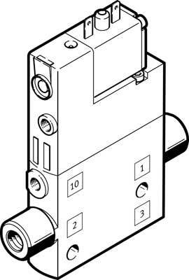 Zawór magnetyczny FESTO CPE10-M1BH-3GLS-M5 196848, -0.9 do 10 bar