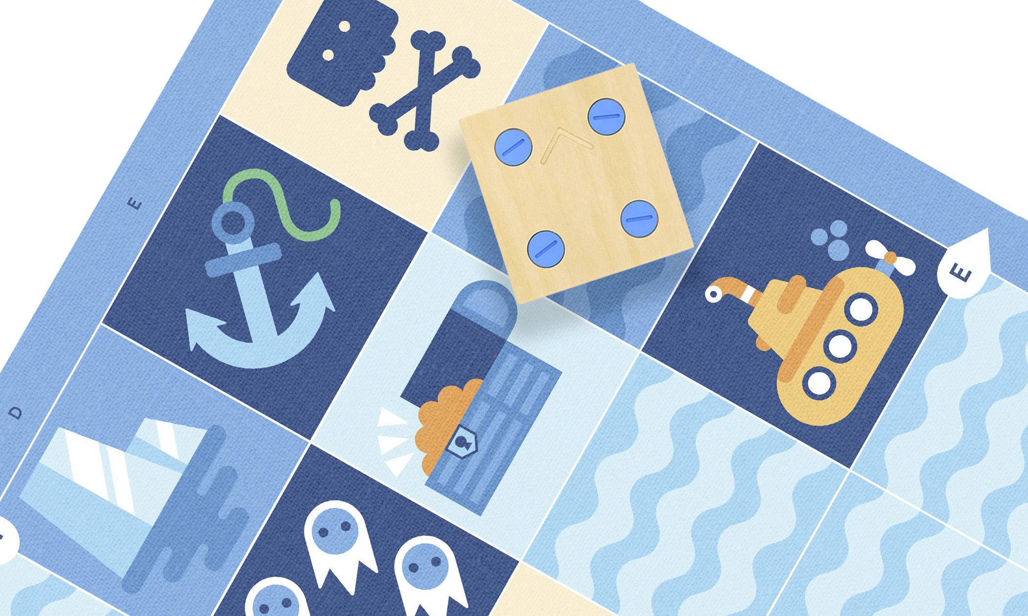 Primo Toys PRIMO009A-DE Cubetto MINT Blue Ocean Adventure Set Расширенный набор для детей от 3 лет