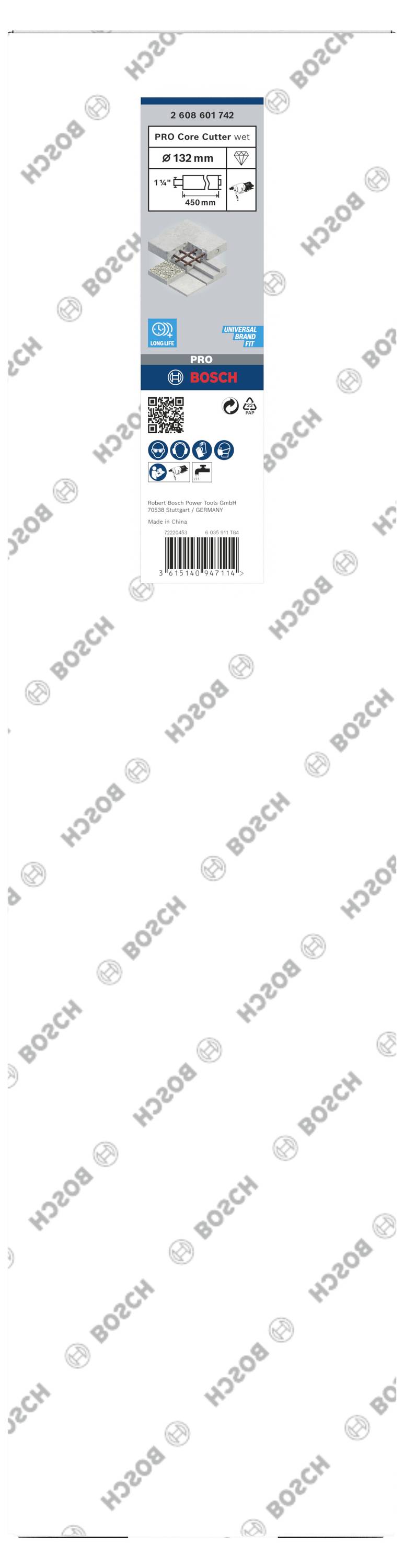 Opakowanie blister firmy Bosch na brzeszczoty do wyrzynarek, z informacjami o produkcie: brzeszczoty do drewna, 5 sztuk, kompatybilne z wyrzynarkami z chwytem typu T.