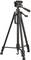 Czarny statyw do kamery z regulowanymi nogami i uchwytem. Idealny do stabilnych zdjęć i nagrań wideo.