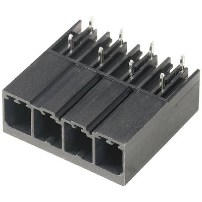 Wielostykowy złącze wtykowe, czarne, prostokątne, używane w urządzeniach elektronicznych do przesyłania sygnałów i zasilania.