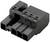 Czarny elektryczny złącz wielostykowy z prążkowaną obudową, przeznaczony do stosowania w urządzeniach technicznych.