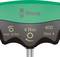 Zielony klucz dynamometryczny Wera o maksymalnym momencie obrotowym 18 Nm. Ustawienia wskazują 4 Nm, sześciokąt 4.