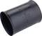 Czarny złącznik rurowy z tworzywa sztucznego, o cylindrycznym kształcie, gładkiej powierzchni, z wydrukowanymi specyfikacjami technicznymi i oznakowaniem kontrolnym.