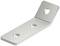 Kątownik metalowy z trzema otworami, dwa na dłuższym boku i jeden na krótszym. Używany do mocowania lub podparcia.
