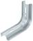 Wspornik metalowy kątowy w kształcie litery L, srebrny połyskujący, z wieloma nacięciami i otworami do mocowania i stabilizacji struktur.