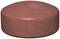 Brązowy, cylindryczny stołek bez nóg, o gładkiej powierzchni.