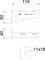 Rysunek techniczny prostokątnej części metalowej o wymiarach 110 x 50 x 40. Oznaczona 'AWG 15 11'.Rowek o wymiarach 11 x 18.