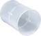 Przejrzysty, cylindryczny łącznik z tworzywa sztucznego, często stosowany w instalacjach sanitarnych, charakteryzuje się gładkimi powierzchniami i otwartymi końcami.