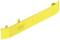 Żółty element z tworzywa sztucznego z wycięciami i napisem 'OBO', prawdopodobnie uchwyt lub kanał kablowy stosowany w instalacjach elektrycznych.
