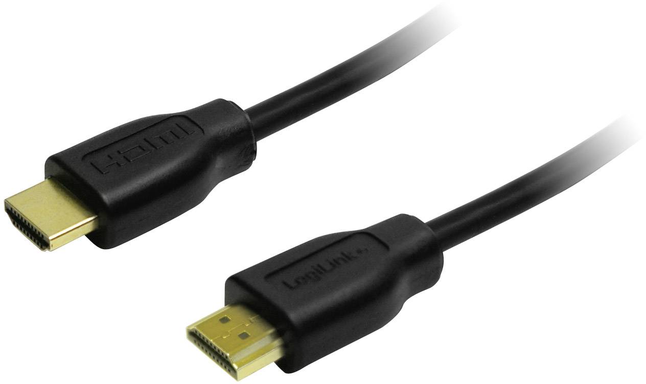 Czarny kabel HDMI z dwoma różnymi wtyczkami: standardowa wtyczka HDMI po lewej stronie, miniwtyczka HDMI po prawej stronie.