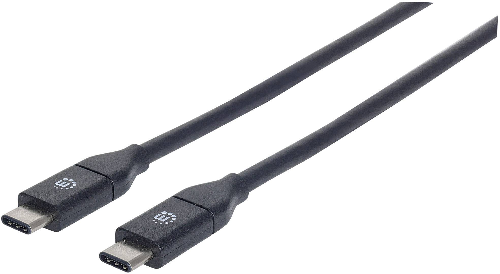 USB-кабель Manhattan USB 3.2 Gen2 USB-C® Male Connector, USB-C® Male Connector 0,50 м Чорний 354899