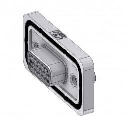 Роз'єм Deltron HD-DWM15SZ/2M85UN D-Sub, гніздо, 180° Кількість контактів: 15 Паяльна чашка 1 шт.