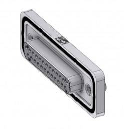 Роз'єми Deltron DTSWM25SZ/2M85UN Роз'єм Deltron D-Sub, гніздо, ряди: 2, контакти: 25, 180°, 1 шт.