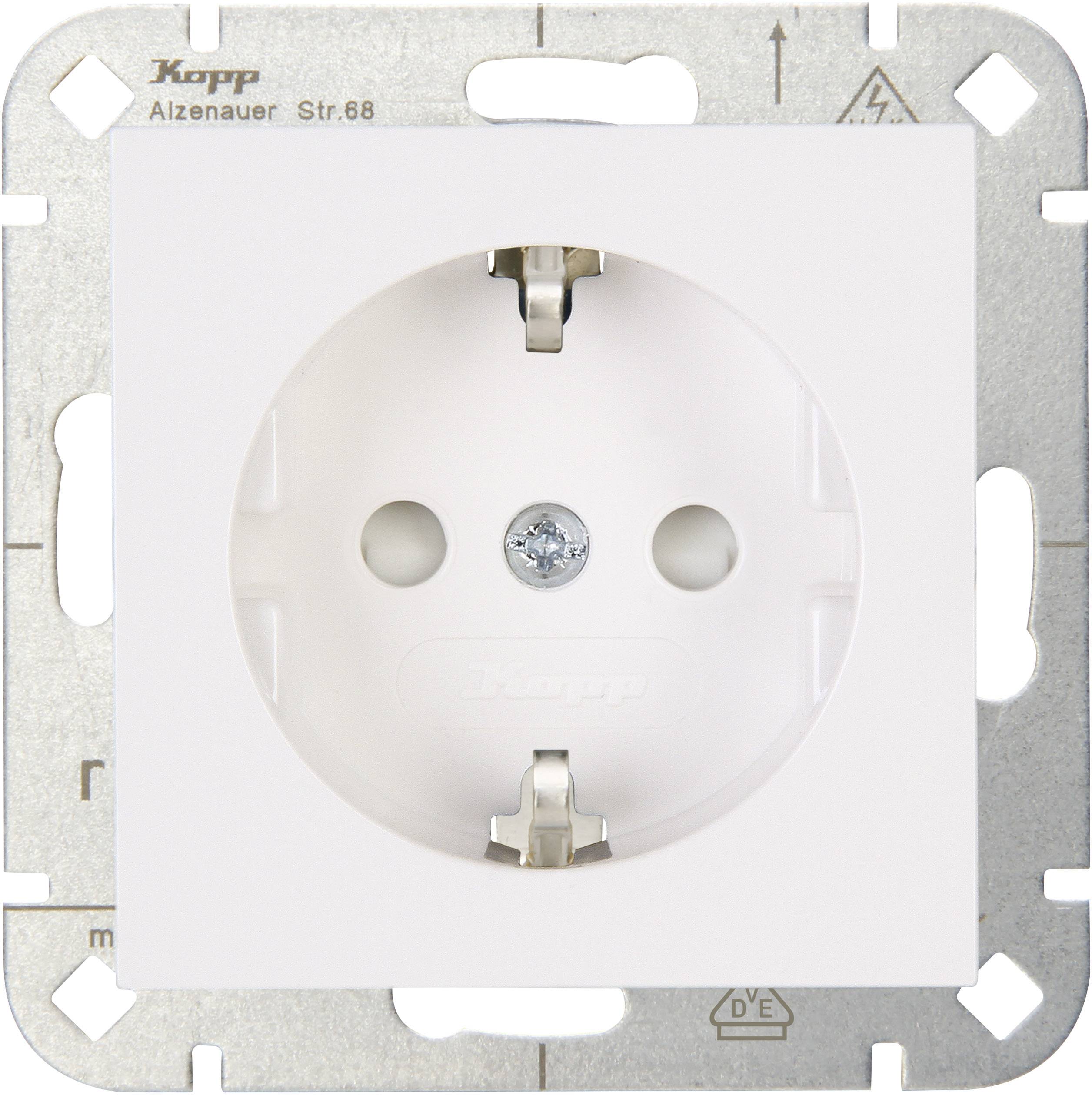 Kopp 1 x Кнопкова панель Розетка із заземленням HK 07 чисто білий 940029009 1 шт.