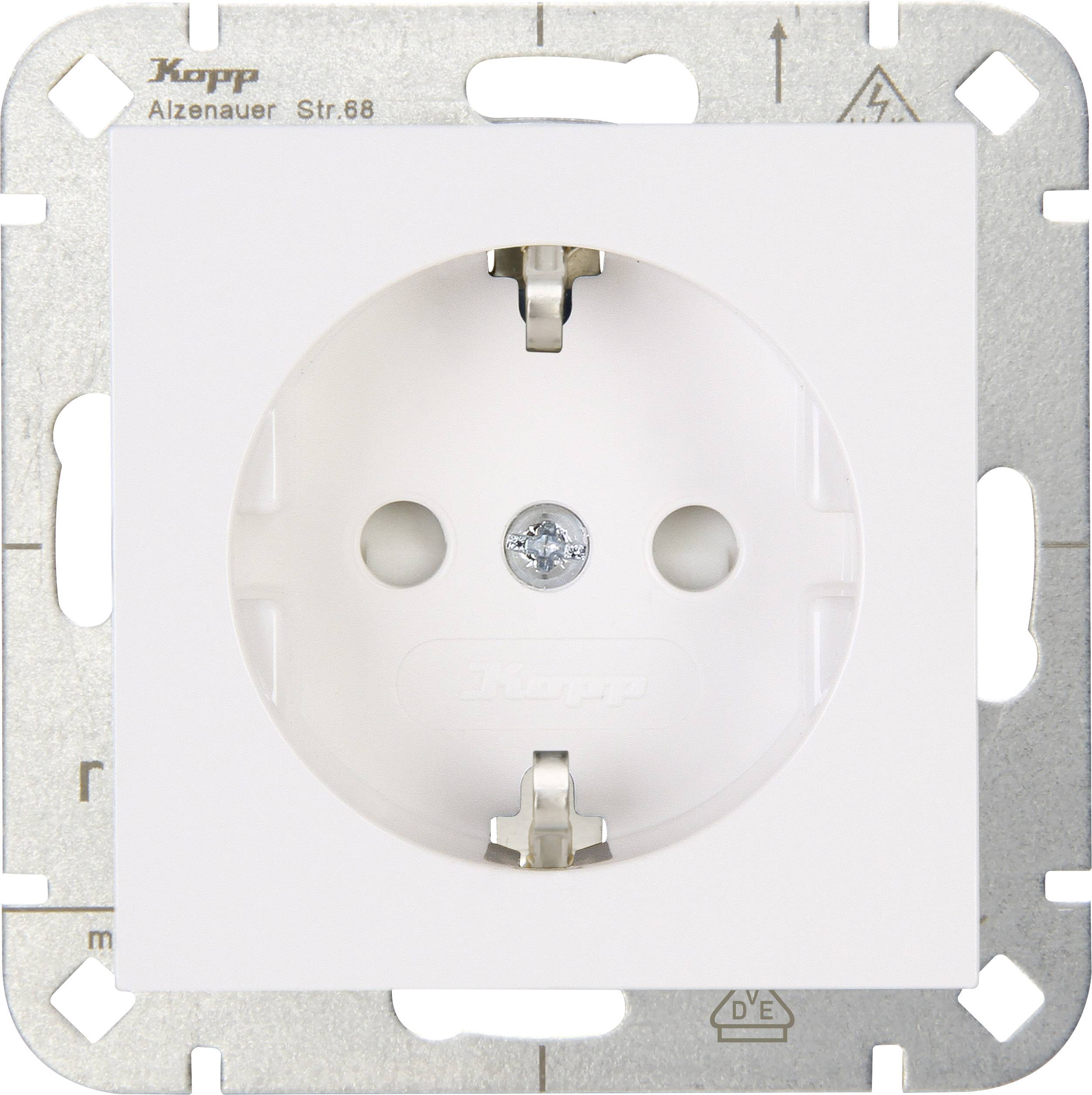 Kopp 1 x Кнопкова панель Розетка із заземленням HK 07 чисто білий 940029009 1 шт.