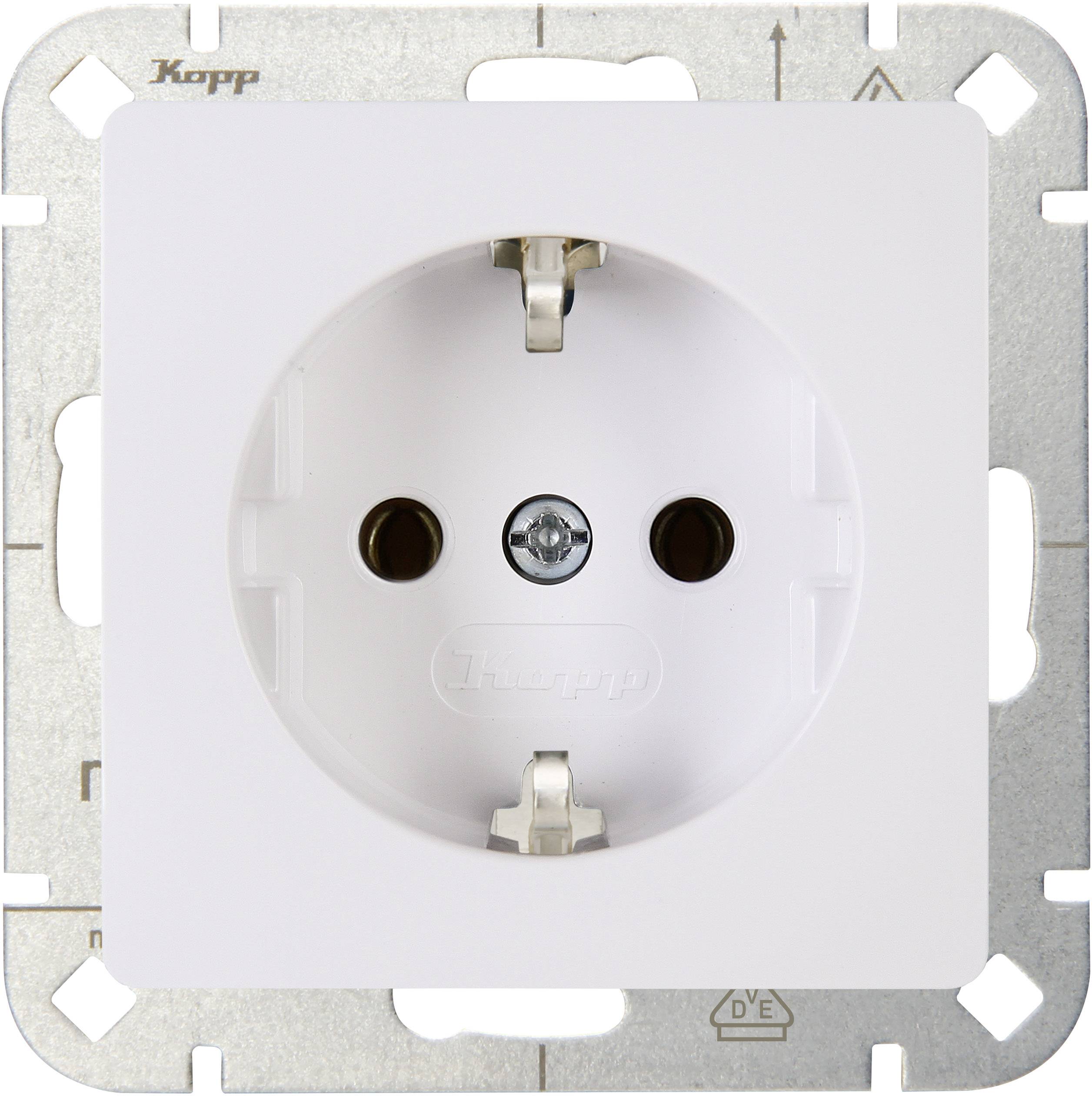 Kopp 1 x Кнопкова панель Розетка із заземленням HK05 біла 923502002 1 шт.