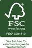 Logo FSC z symbolem kontrolowanego drewna. Tekst: Znak odpowiedzialnej gospodarki leśnej. Strona internetowa: www.fsc.org. Kod: FSC C021810.