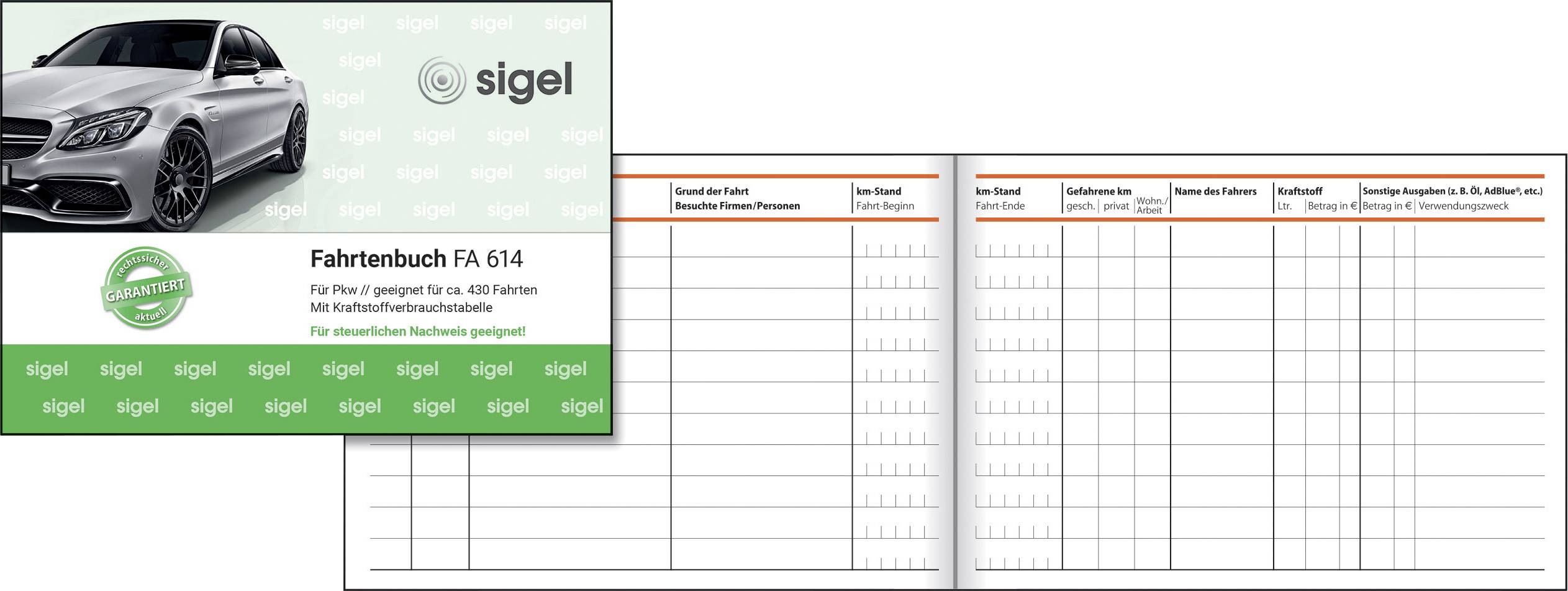 Sigel FA614 DIN A6, горизонтальний Судновий журнал Кількість аркушів: 40 1 шт.